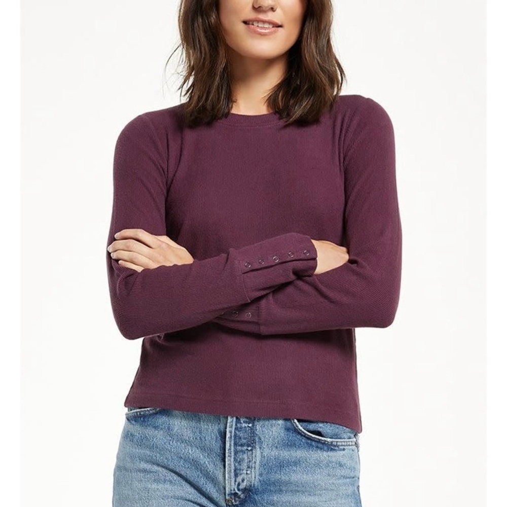 Z Supply Rich Plum Long Sleeve Tee